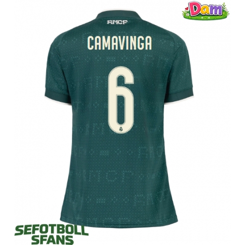 Real Madrid Eduardo Camavinga #6 Bortatröja Kvinnor 2026-27 Kortärmad